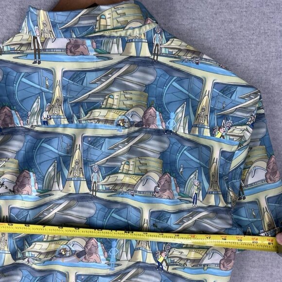 RSVLTS Rick and Morty Short Sleeve Button Up Shirt Mens M Cartoon - Picture 5 of 7